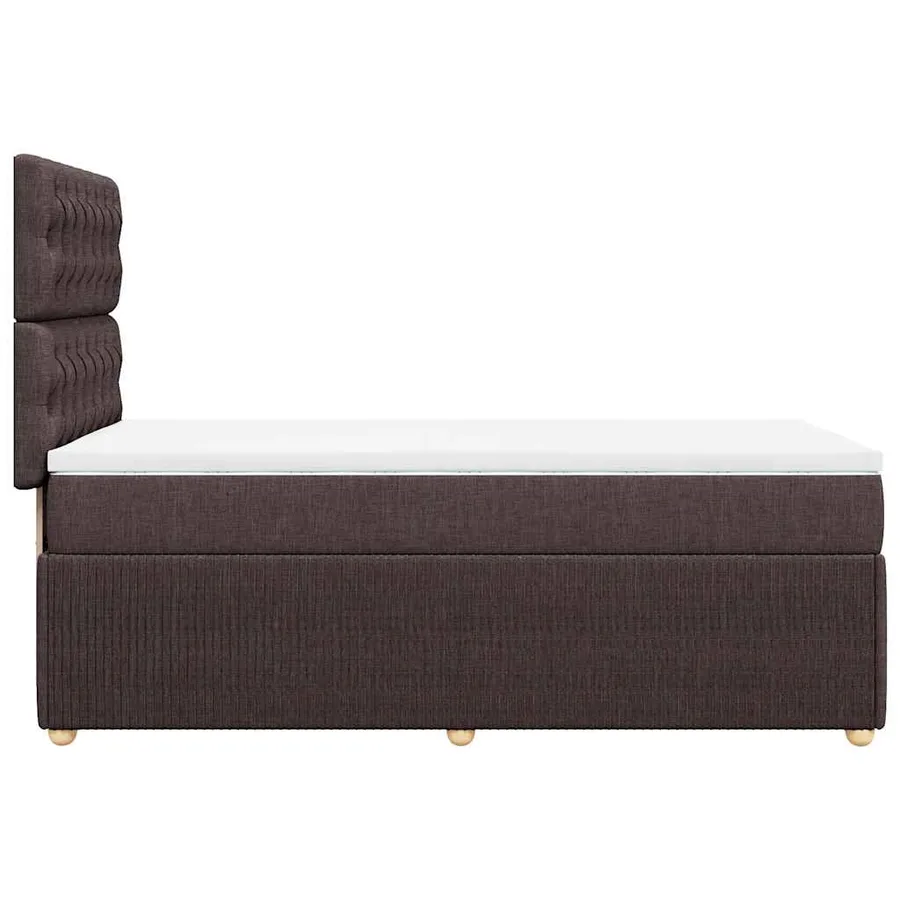 Sommier à lattes de lit avec matelas Marron foncé 90x200 cm - 7