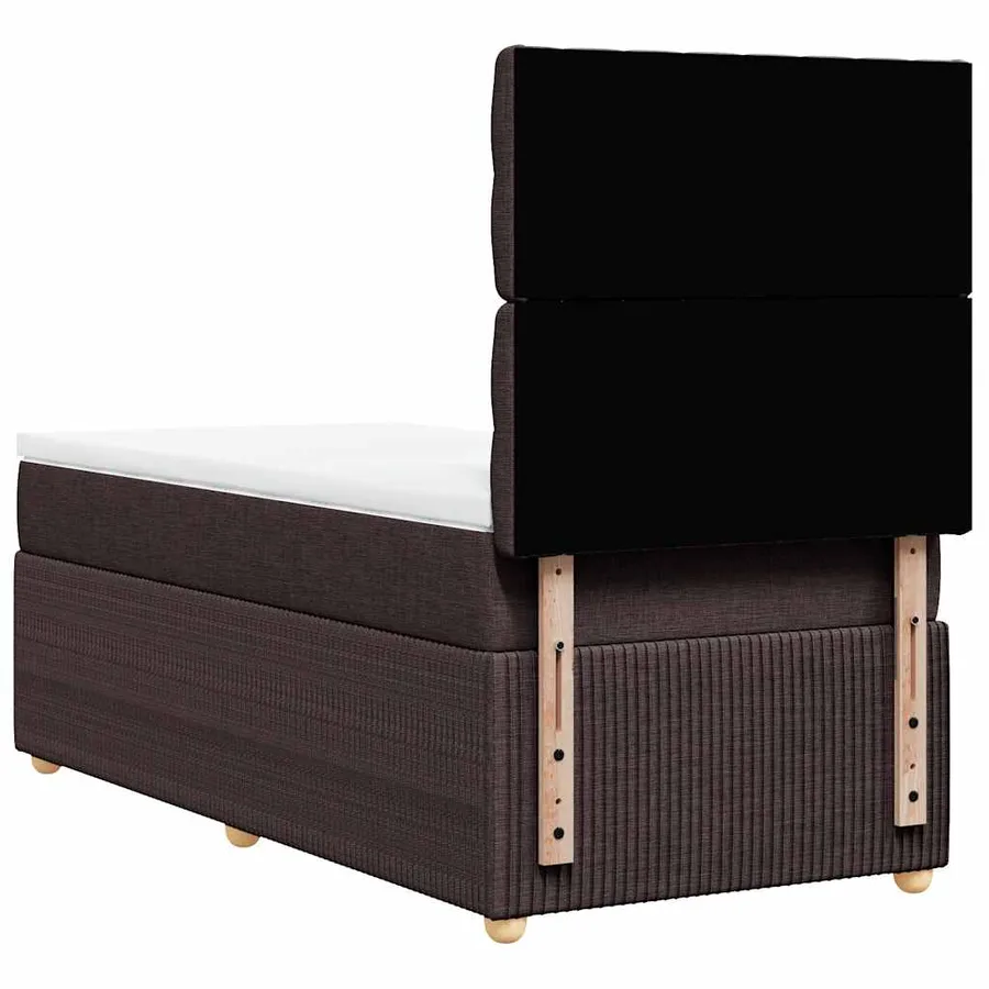 Sommier à lattes de lit avec matelas Marron foncé 90x200 cm - 8