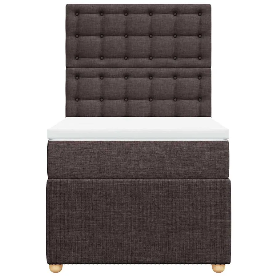 Sommier à lattes de lit avec matelas Marron foncé 90x200 cm - 6