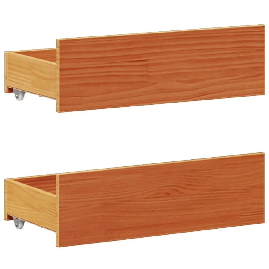 Cadre de lit sans matelas avec tête de lit brun cire 150x200 cm - 8