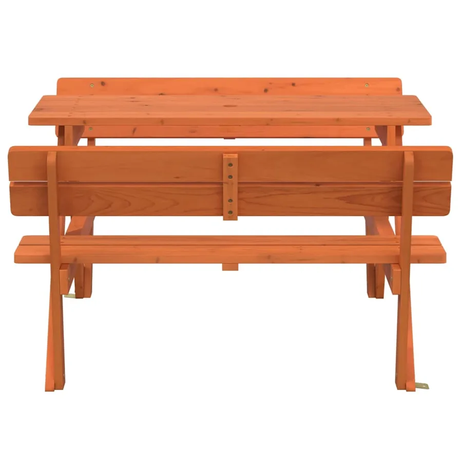 Table de pique-nique pour 4 enfants avec trou de parasol sapin - 4