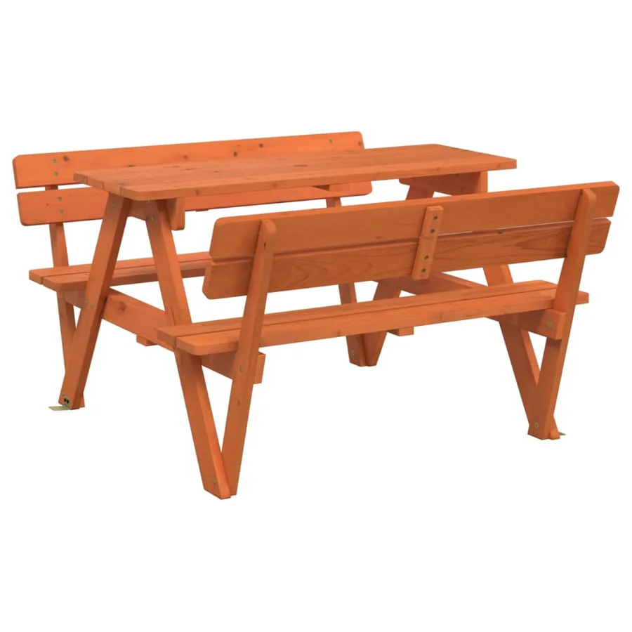 Table de pique-nique pour 4 enfants avec parasol bois de sapin - 8