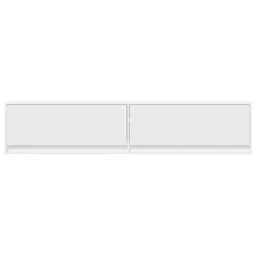 Meuble TV mural avec LED blanc 180x31x38 cm - 6