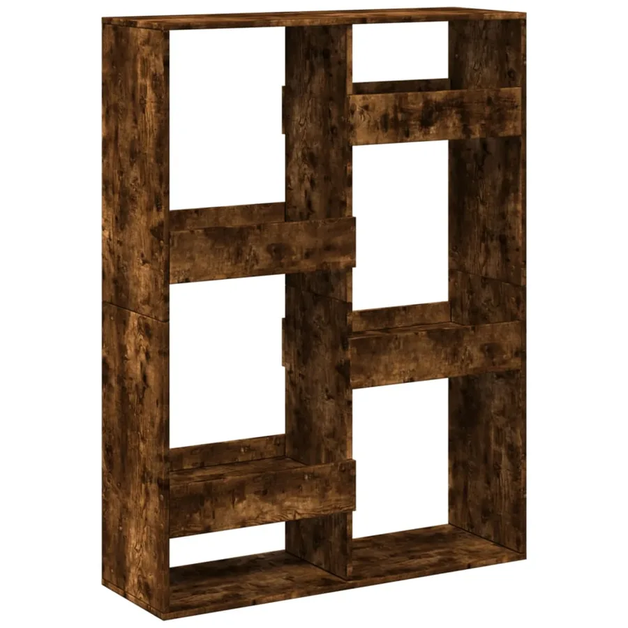 Bibliothèque chêne fumé 100x33x135 cm bois d'ingénierie - 2
