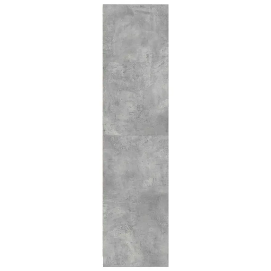 Garde-robe gris béton 80x50x200 cm bois d'ingénierie - 6