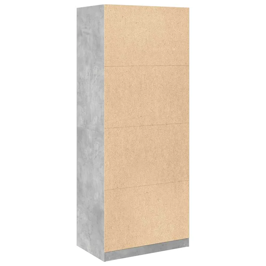 Garde-robe gris béton 80x50x200 cm bois d'ingénierie - 7
