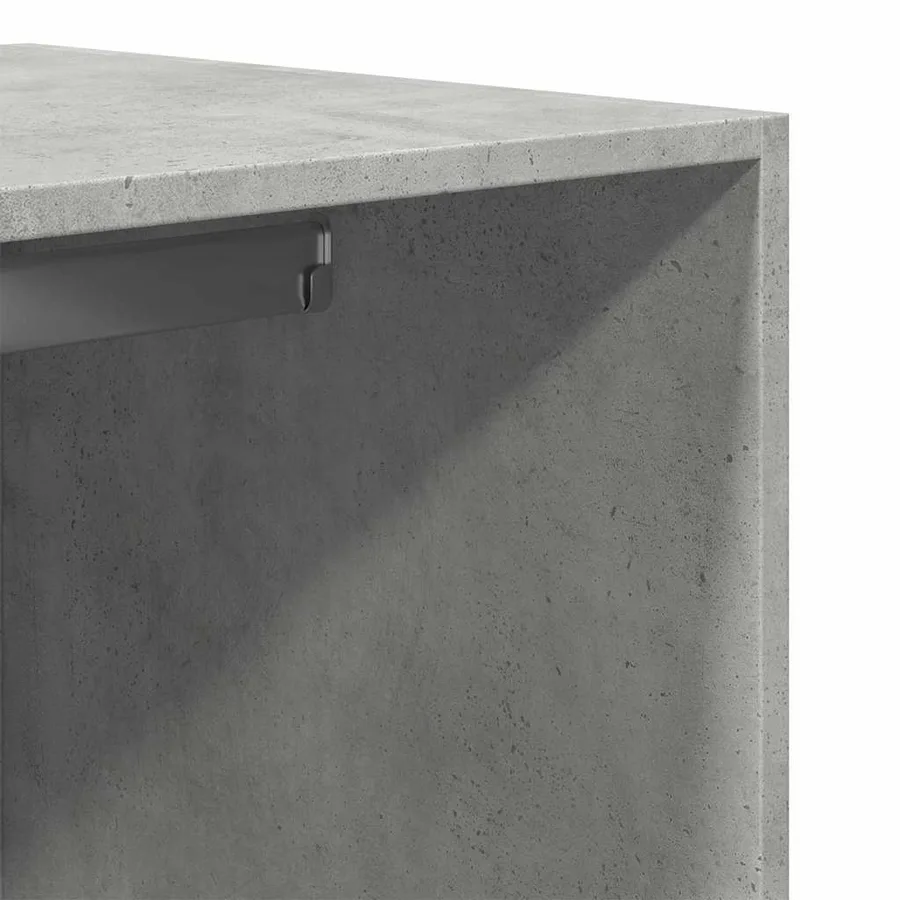 Garde-robe gris béton 80x50x200 cm bois d'ingénierie - 8