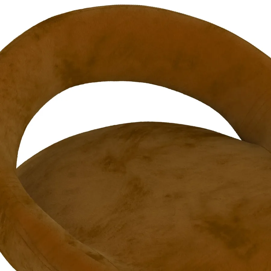 Tabourets de bar lot de 2 marron velours - 8