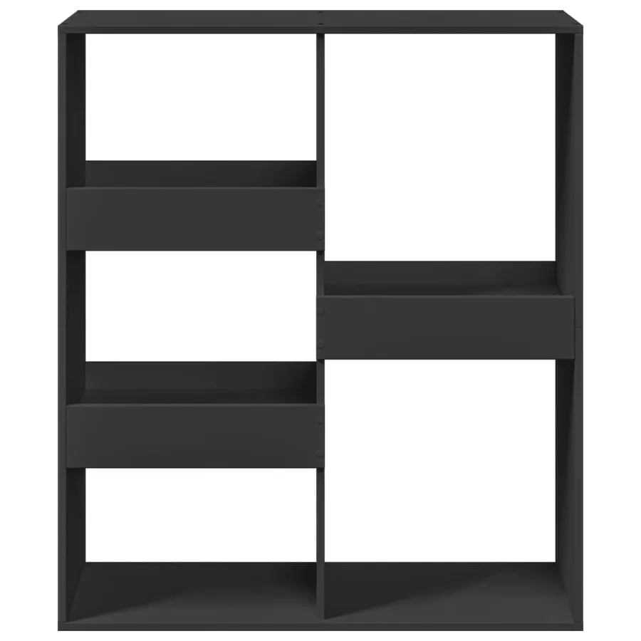 Bibliothèque/Séparateur de pièce noir 100x33x115 cm - 4