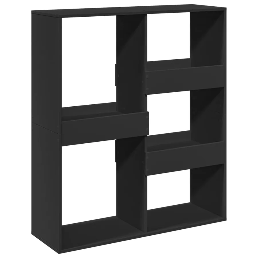 Bibliothèque/Séparateur de pièce noir 100x33x115 cm - 6