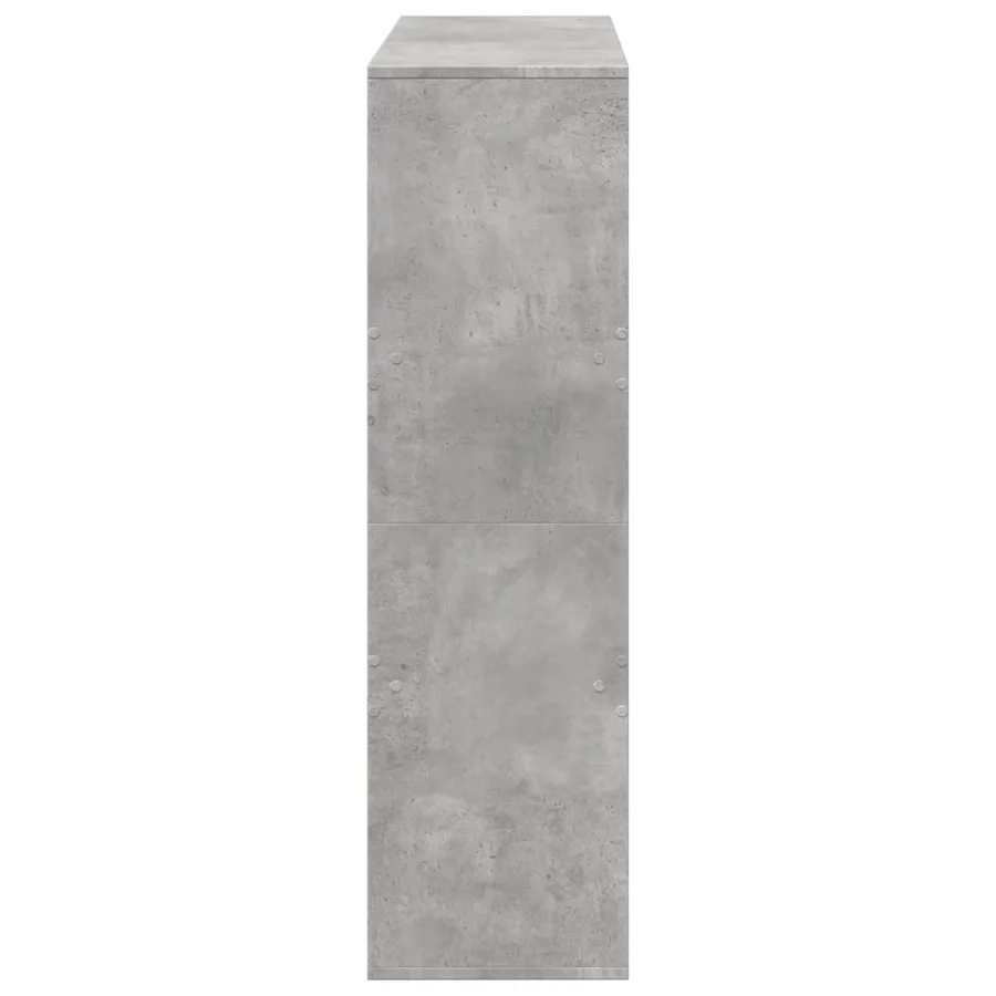 Cloison de séparation gris béton 100x33x115cm bois d'ingénierie - 5