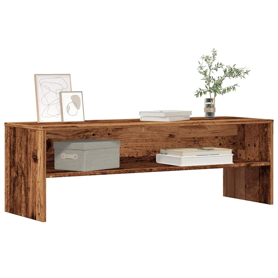 Meuble TV vieux bois 120x40x40 cm bois d'ingénierie - 3