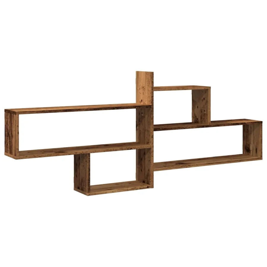 Étagère murale vieux bois 167,5x18x68 cm bois d'ingénierie - 2