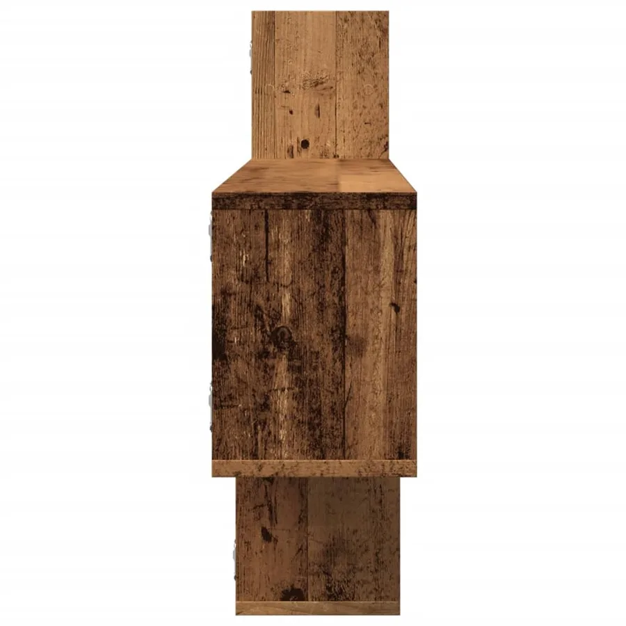 Étagère murale vieux bois 167,5x18x68 cm bois d'ingénierie - 5