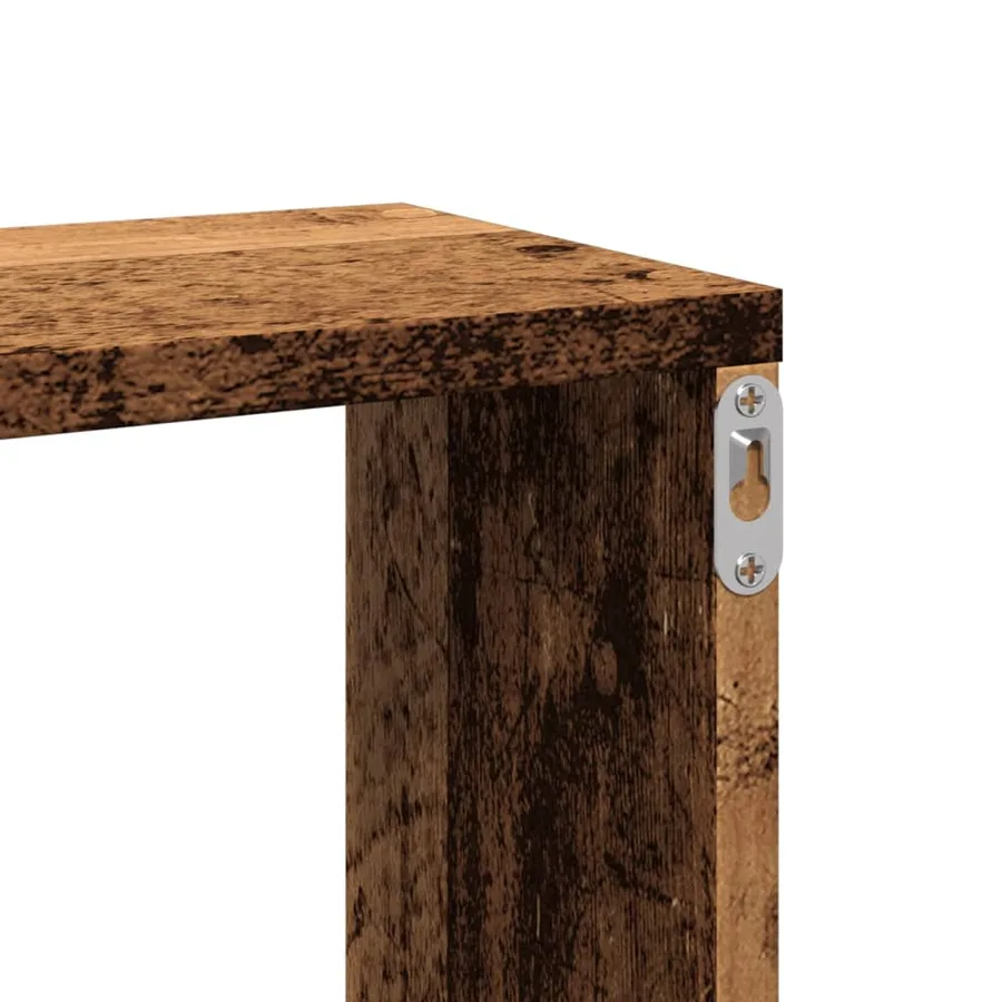 Étagère murale vieux bois 167,5x18x68 cm bois d'ingénierie - 8