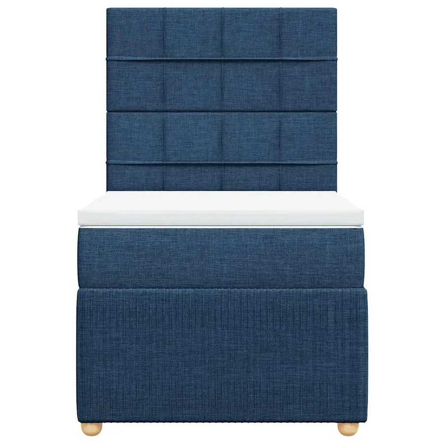 Sommier à lattes de lit avec matelas Bleu 80x200 cm Tissu - 4