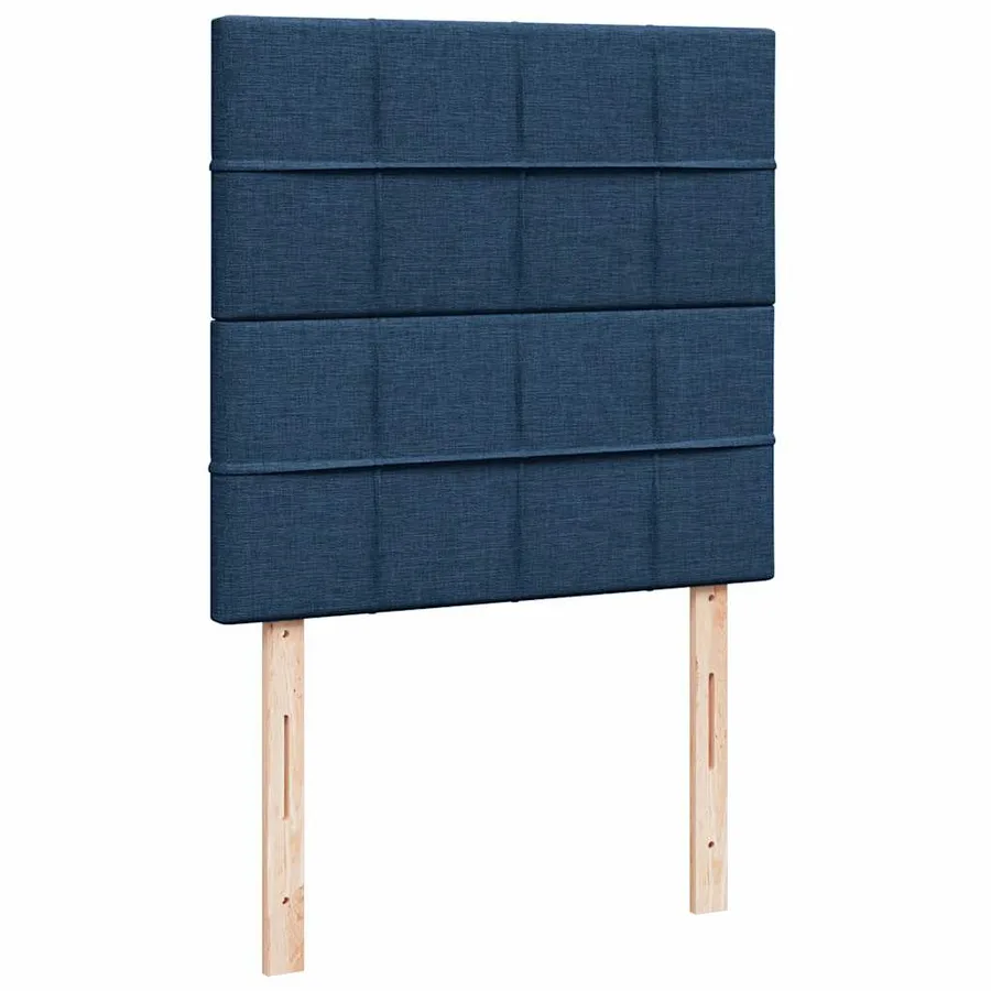 Sommier à lattes de lit avec matelas Bleu 80x200 cm Tissu - 8
