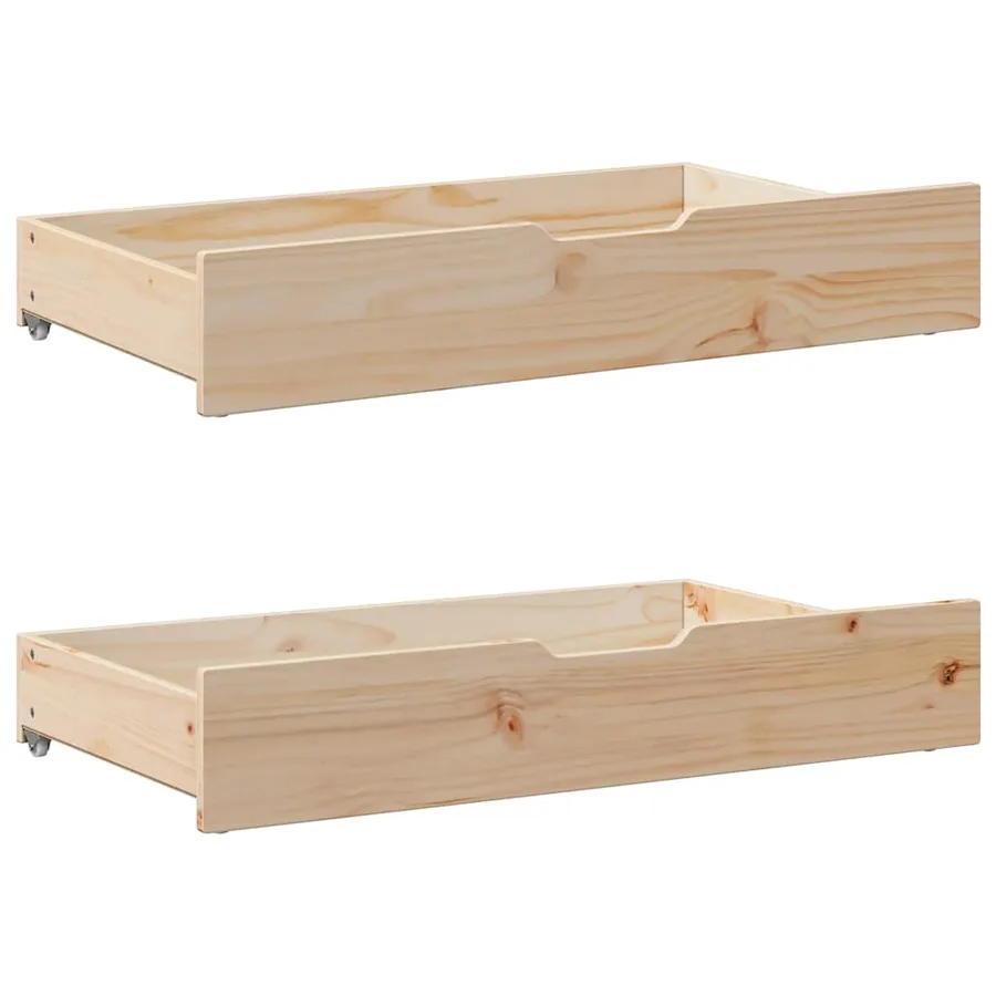 Lit de jour avec tiroirs sans matelas 90x200 cm bois massif - 6