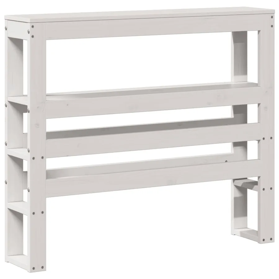Cadre de lit sans matelas blanc 75x190 cm bois de pin massif - 6