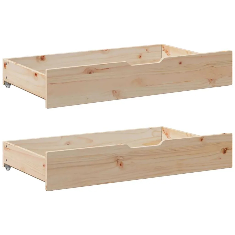 Lit de jour avec tiroirs sans matelas 90x200 cm bois massif - 8