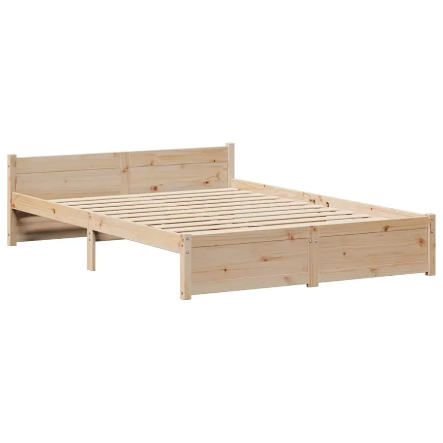 Cadre de lit sans matelas 140x200 cm bois massif de pin - 5