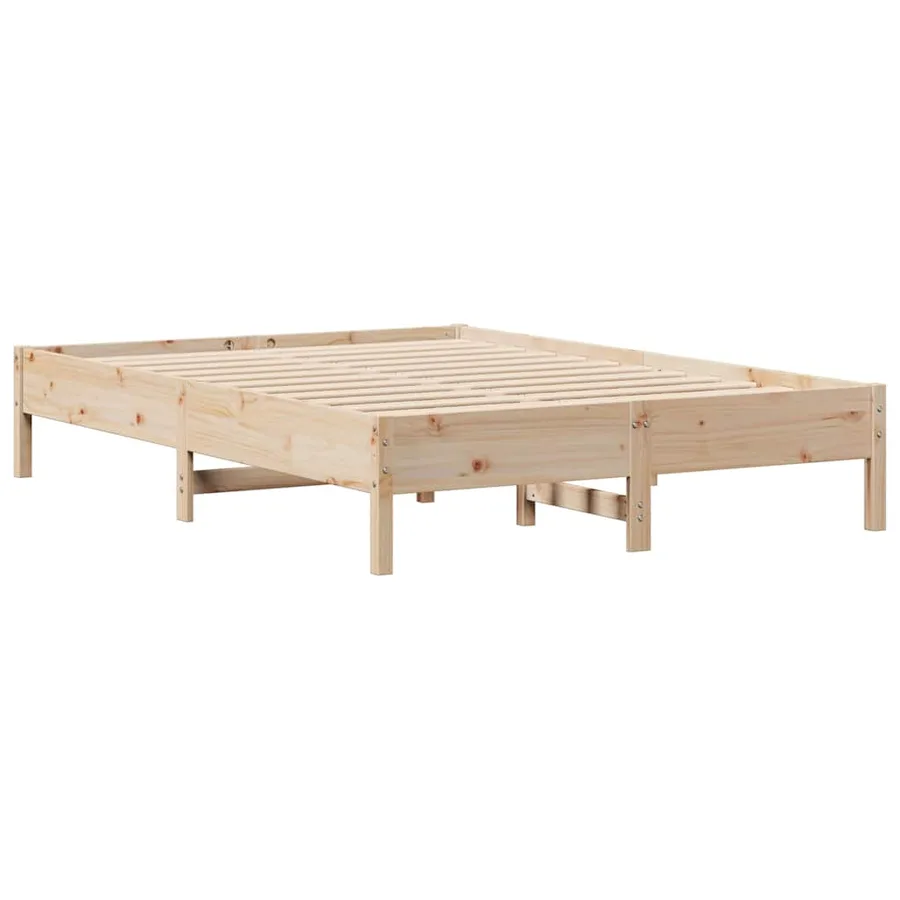 Cadre de lit sans matelas 160x200 cm bois massif de pin - 5