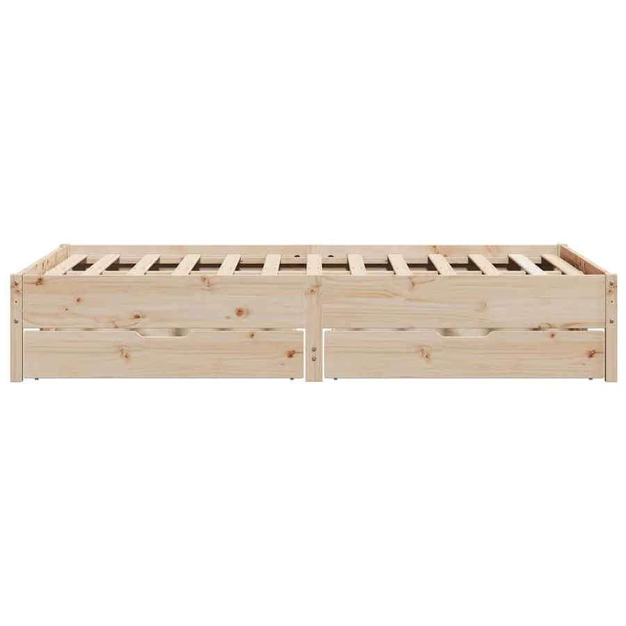 Cadre de lit sans matelas 160x200 cm bois massif de pin - 7