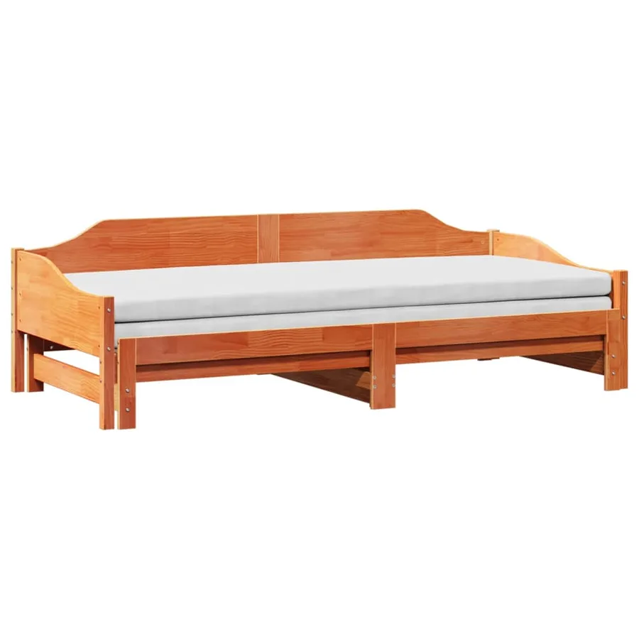 Lit de jour et lit gigogne sans matelas 90x200 cm bois massif - 3