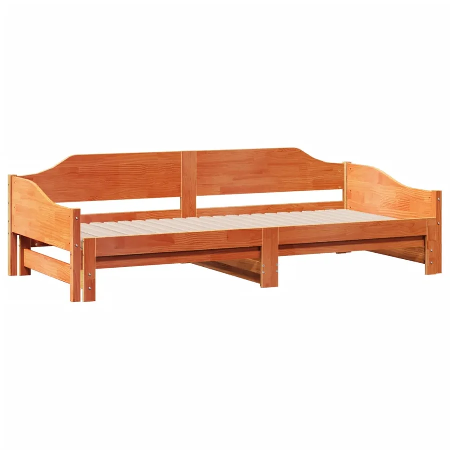 Lit de jour et lit gigogne sans matelas 90x200 cm bois massif - 5
