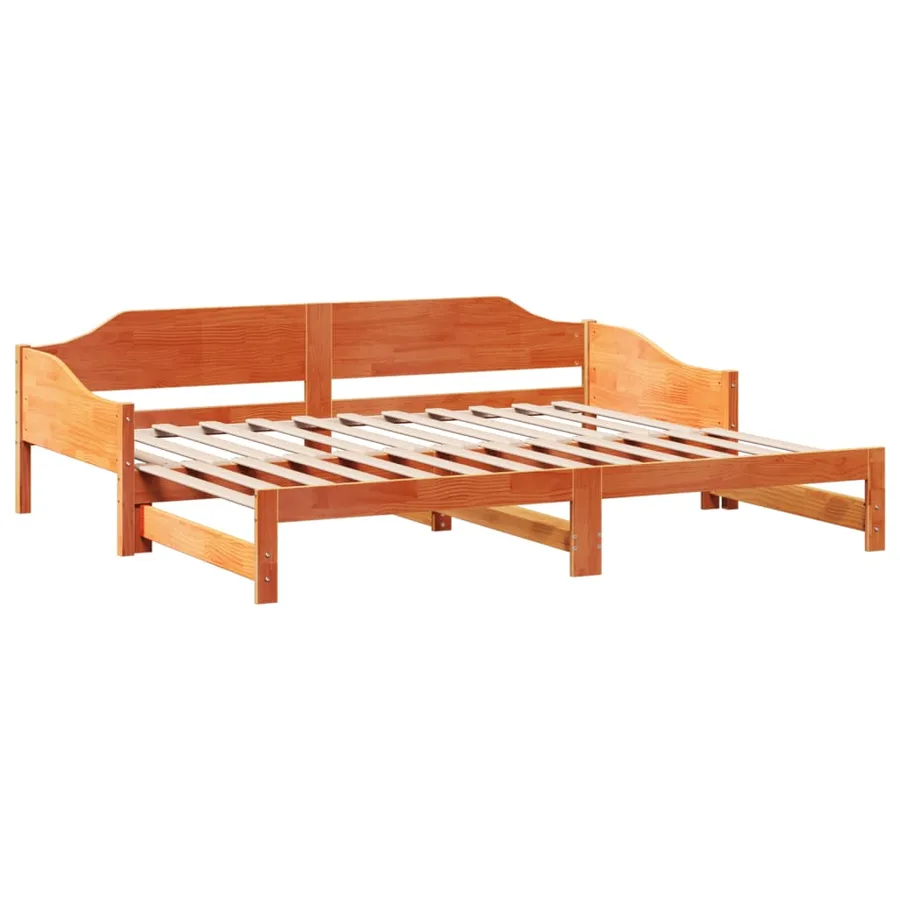 Lit de jour et lit gigogne sans matelas 90x200 cm bois massif - 6