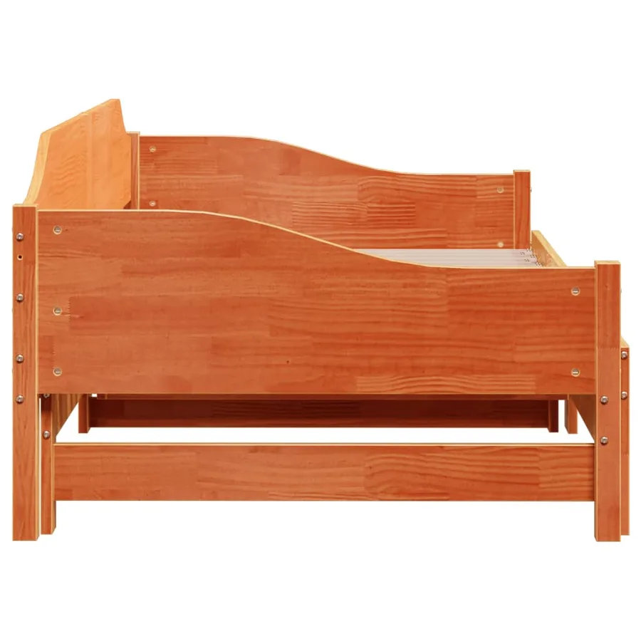 Lit de jour et lit gigogne sans matelas 90x200 cm bois massif - 8