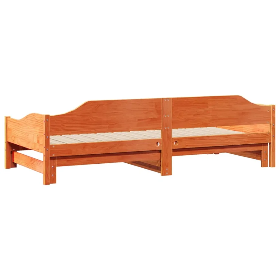Lit de jour et lit gigogne sans matelas 90x200 cm bois massif - 9