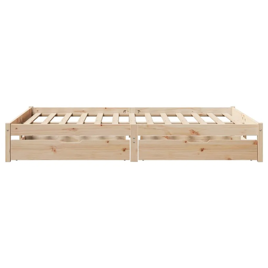 Cadre de lit sans matelas 160x200 cm bois massif de pin - 5