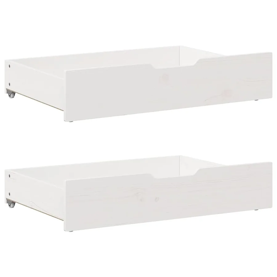 Cadre de lit sans matelas blanc 120x200 cm bois de pin massif - 6