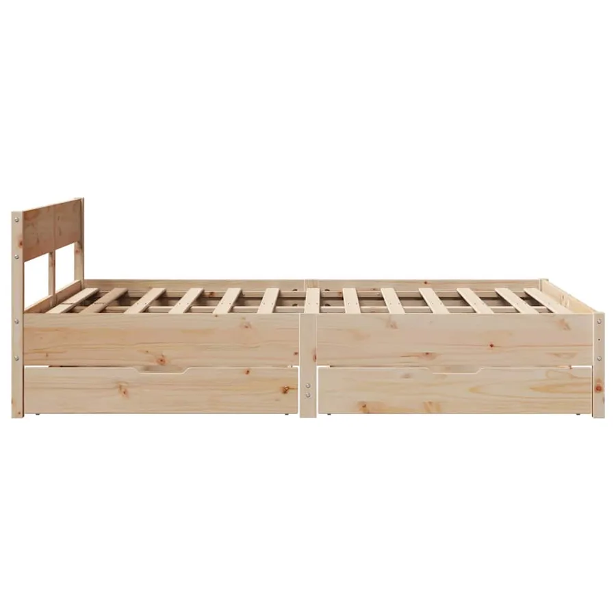 Cadre de lit sans matelas 120x200 cm bois de pin massif - 7
