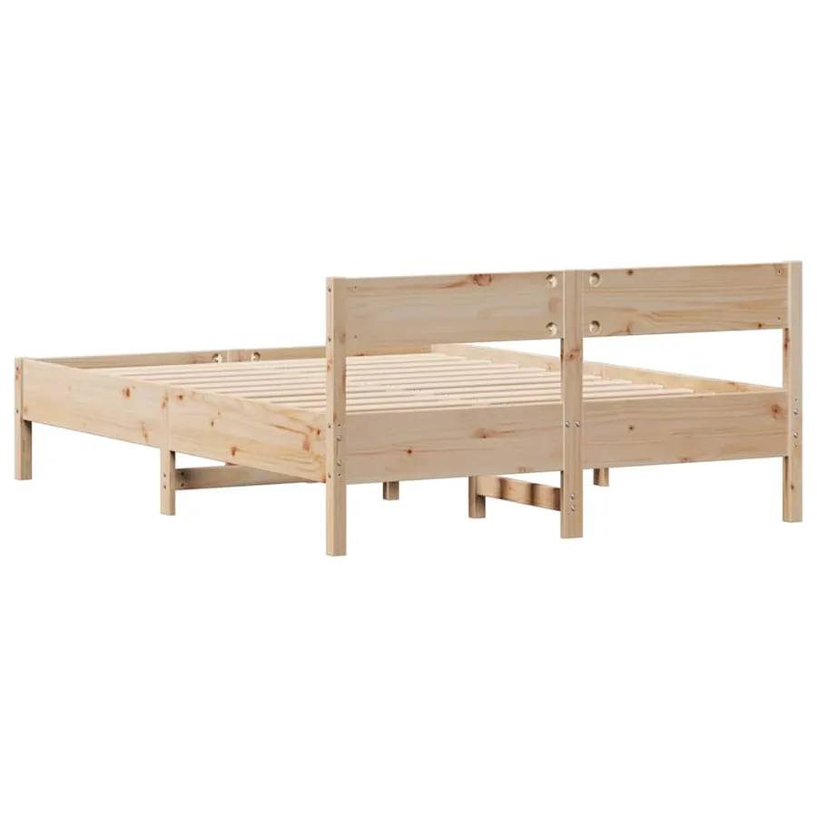 Cadre de lit sans matelas 120x200 cm bois de pin massif - 8