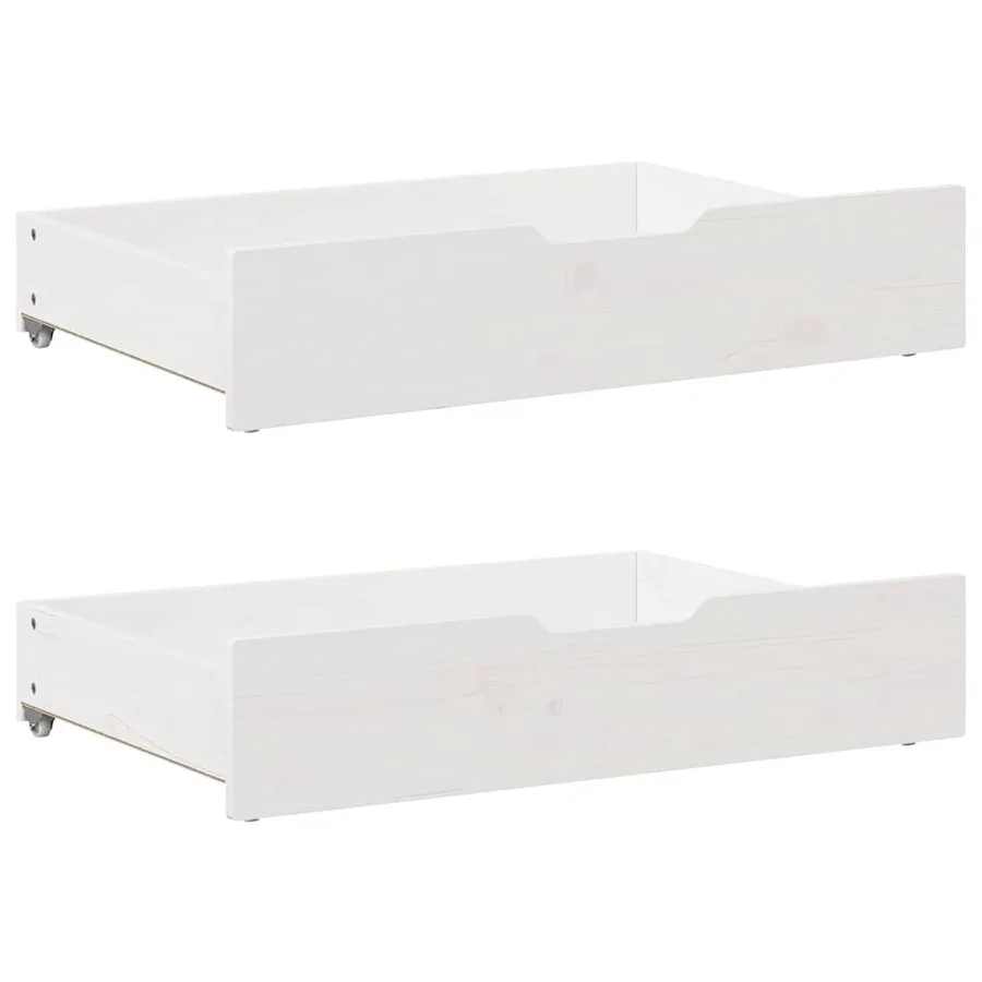 Cadre de lit sans matelas blanc 160x200 cm bois de pin massif - 6