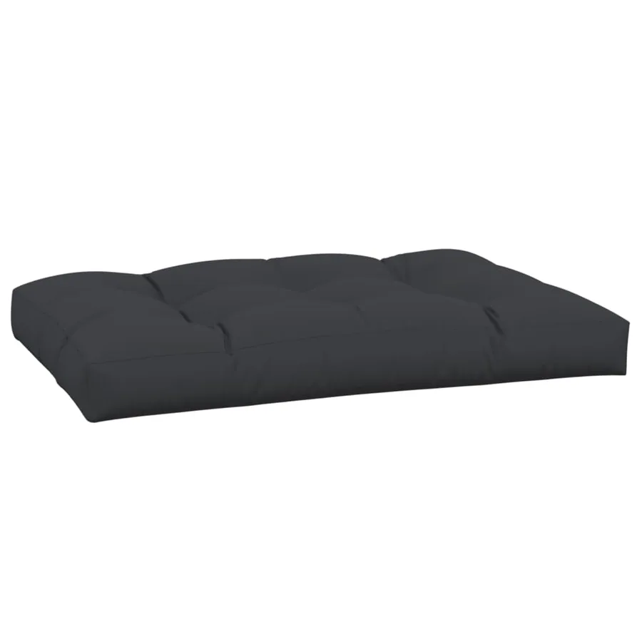 Coussin de palette noir 120x80x12 cm tissu - 2