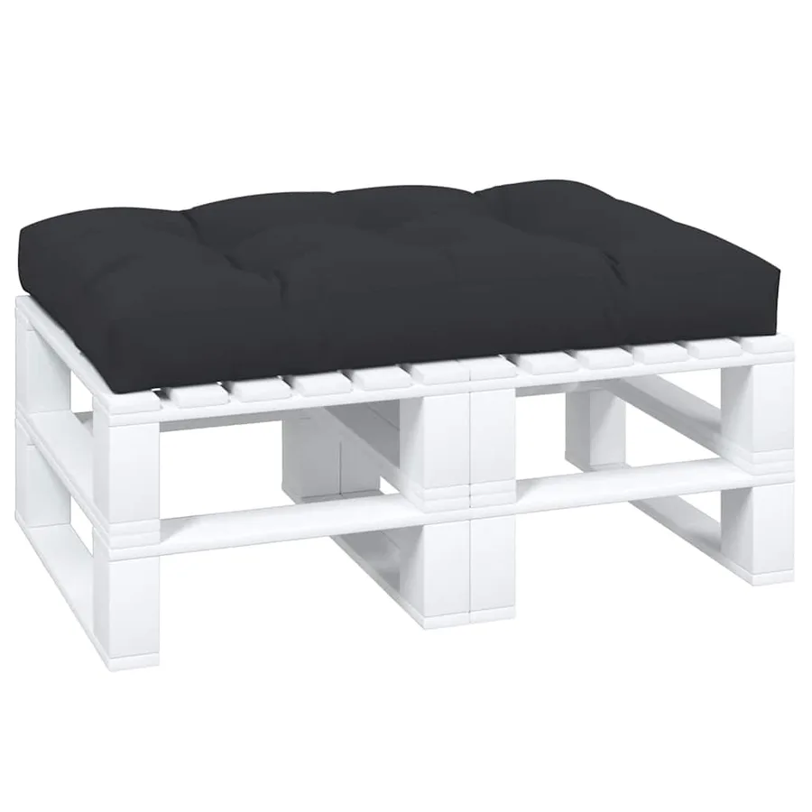 Coussin de palette noir 120x80x12 cm tissu - 3
