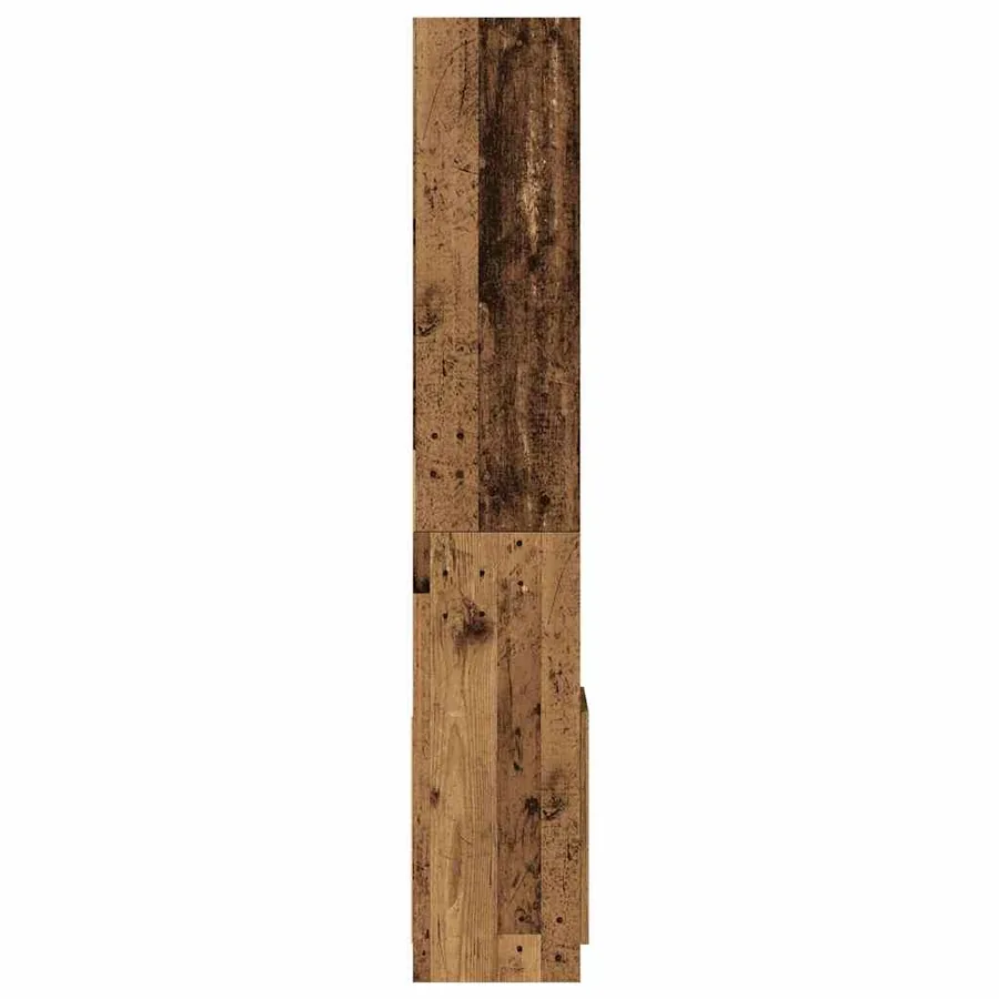 Buffet haut vieux bois 92x33x180 cm bois d'ingénierie - 6