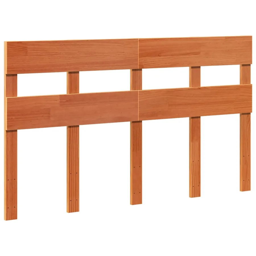 Cadre de lit sans matelas cire marron 140x200cm bois pin massif - 5