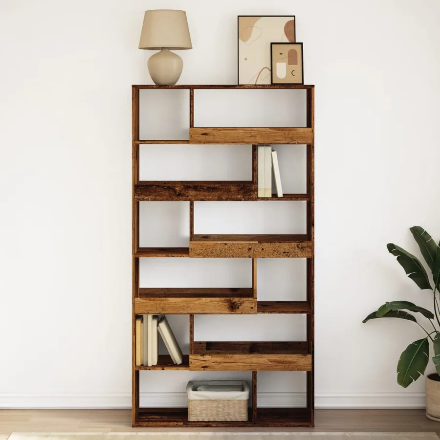 Bibliothèque vieux bois 100x33x187,5 cm bois d'ingénierie - 3