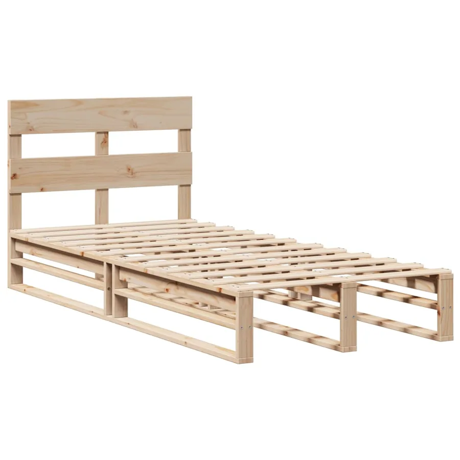 Cadre de lit sans matelas 90x190 cm bois de pin massif - 3