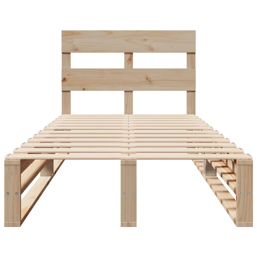 Cadre de lit sans matelas 90x190 cm bois de pin massif - 4