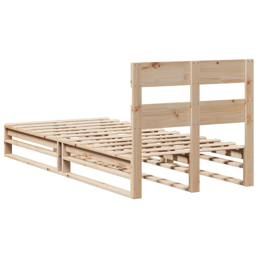 Cadre de lit sans matelas 90x190 cm bois de pin massif - 8