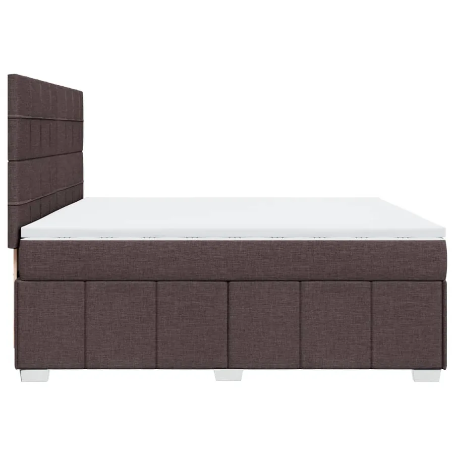 Sommier à lattes de lit avec matelas Marron foncé 200x200 cm - 5