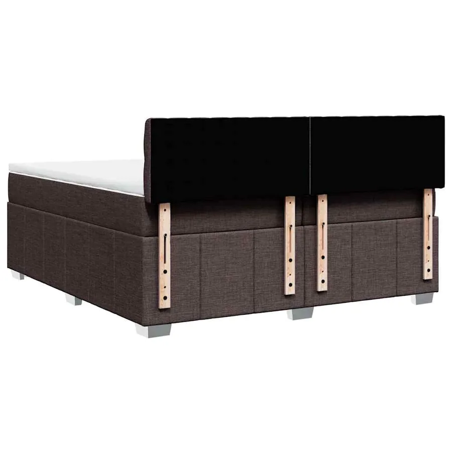 Sommier à lattes de lit avec matelas Marron foncé 200x200 cm - 6
