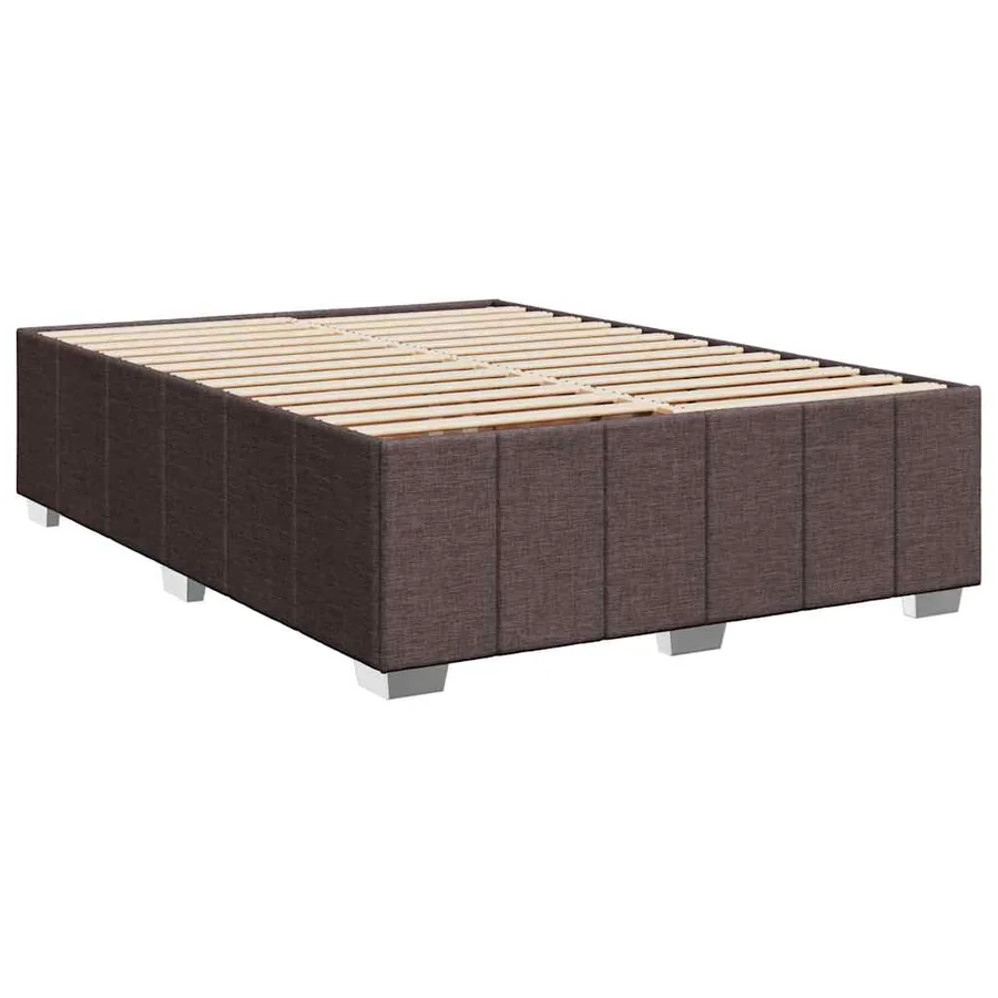 Sommier à lattes de lit avec matelas Marron foncé 140x190 cm - 8
