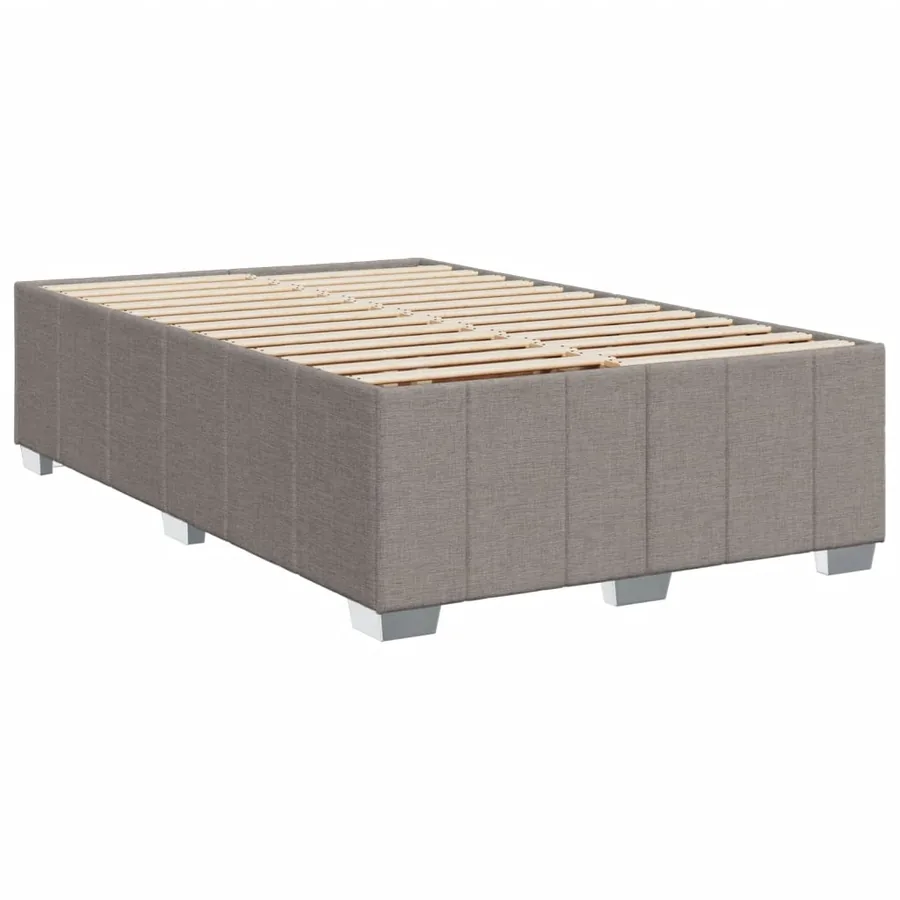 Cadre de lit sans matelas taupe 120x200 cm tissu - 3