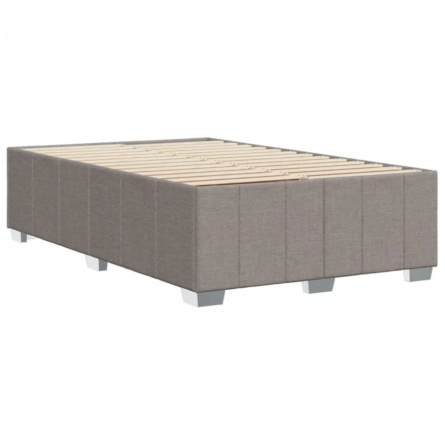 Cadre de lit sans matelas taupe 120x200 cm tissu - 6